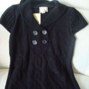 Pink Rose BLACK TUNIC SWEATER